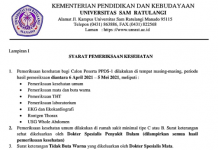 Prosedur Penfataran dan Persyaratan Pendaftaran PPDS-1 Bagian IKA FK Unsrat Periode April 2021